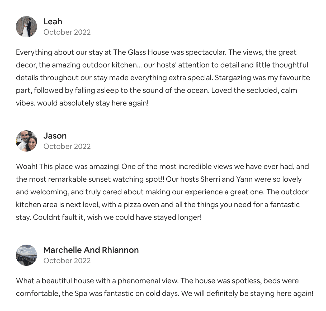 Reviews on Airbnb