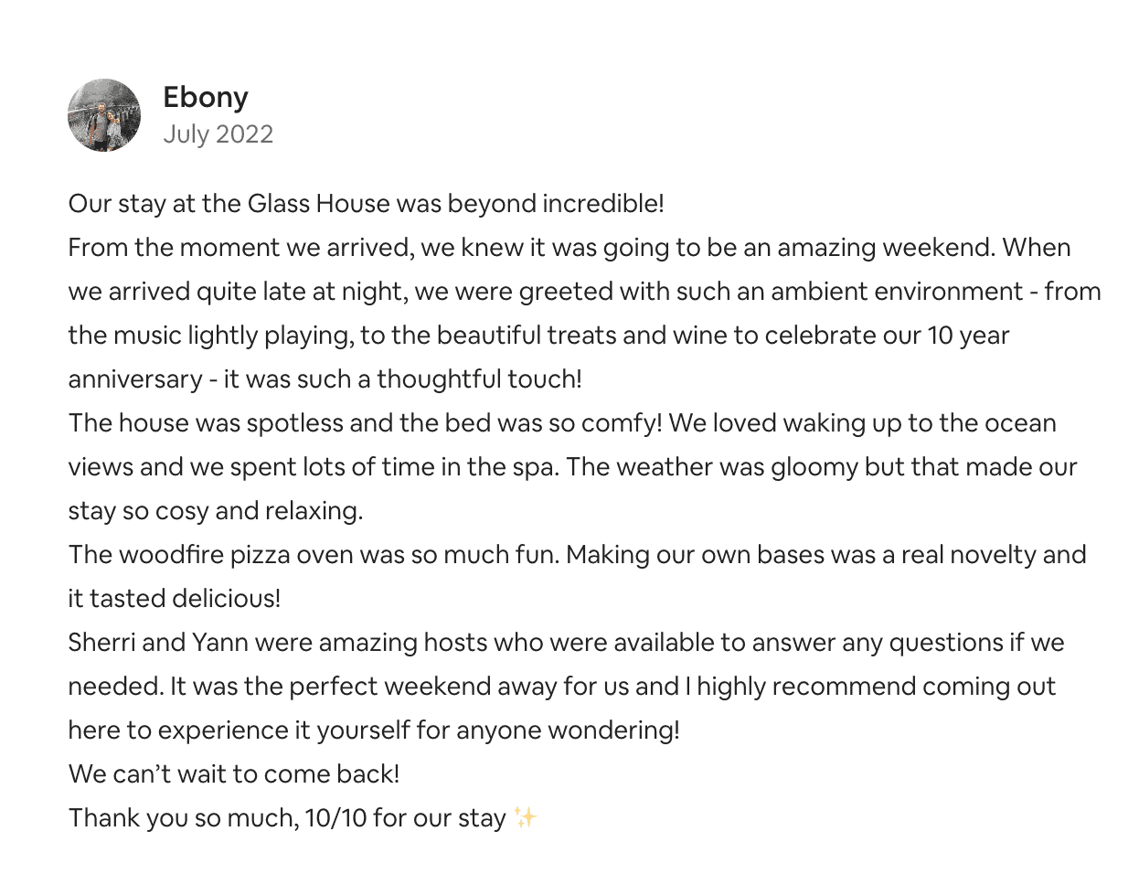 Reviews on Airbnb