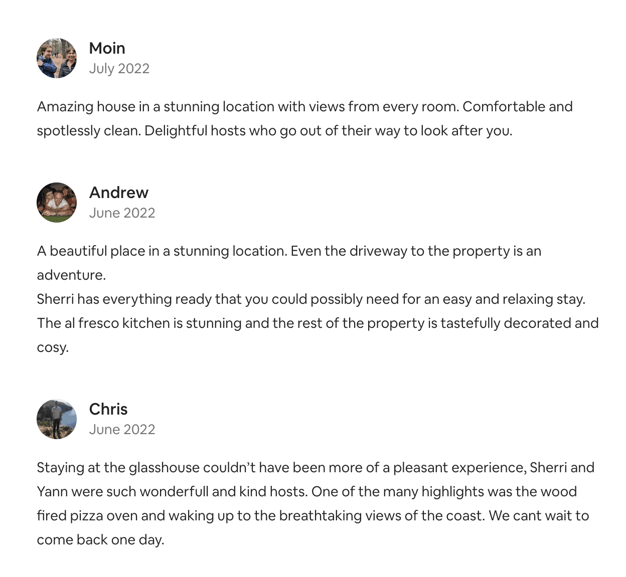 Reviews on Airbnb