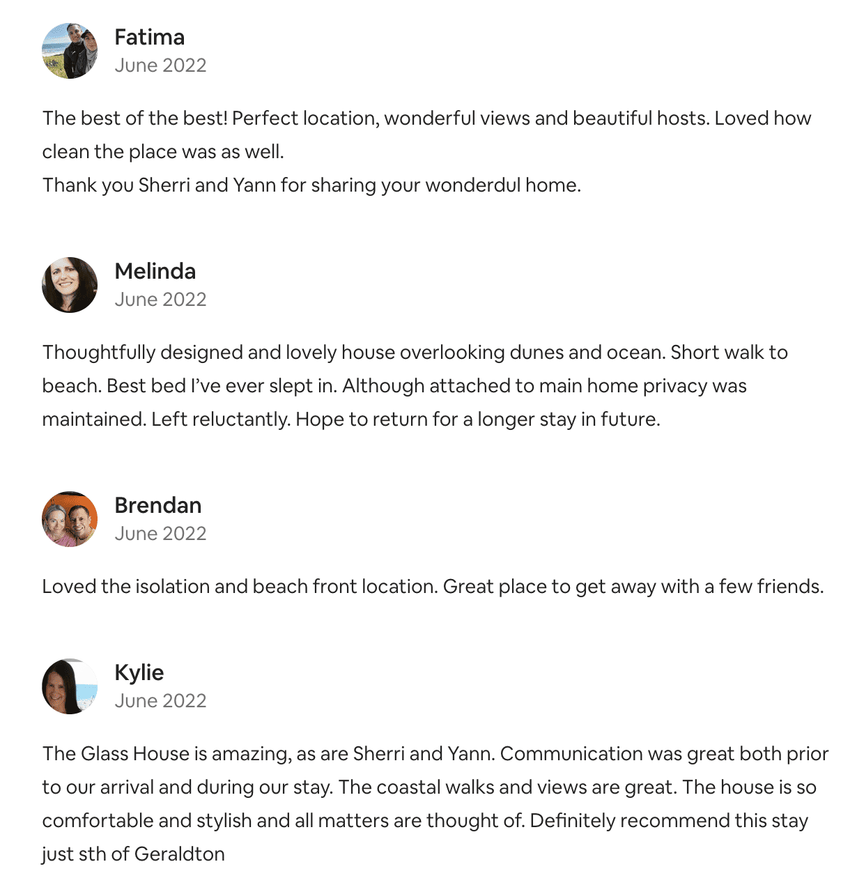 Reviews on Airbnb