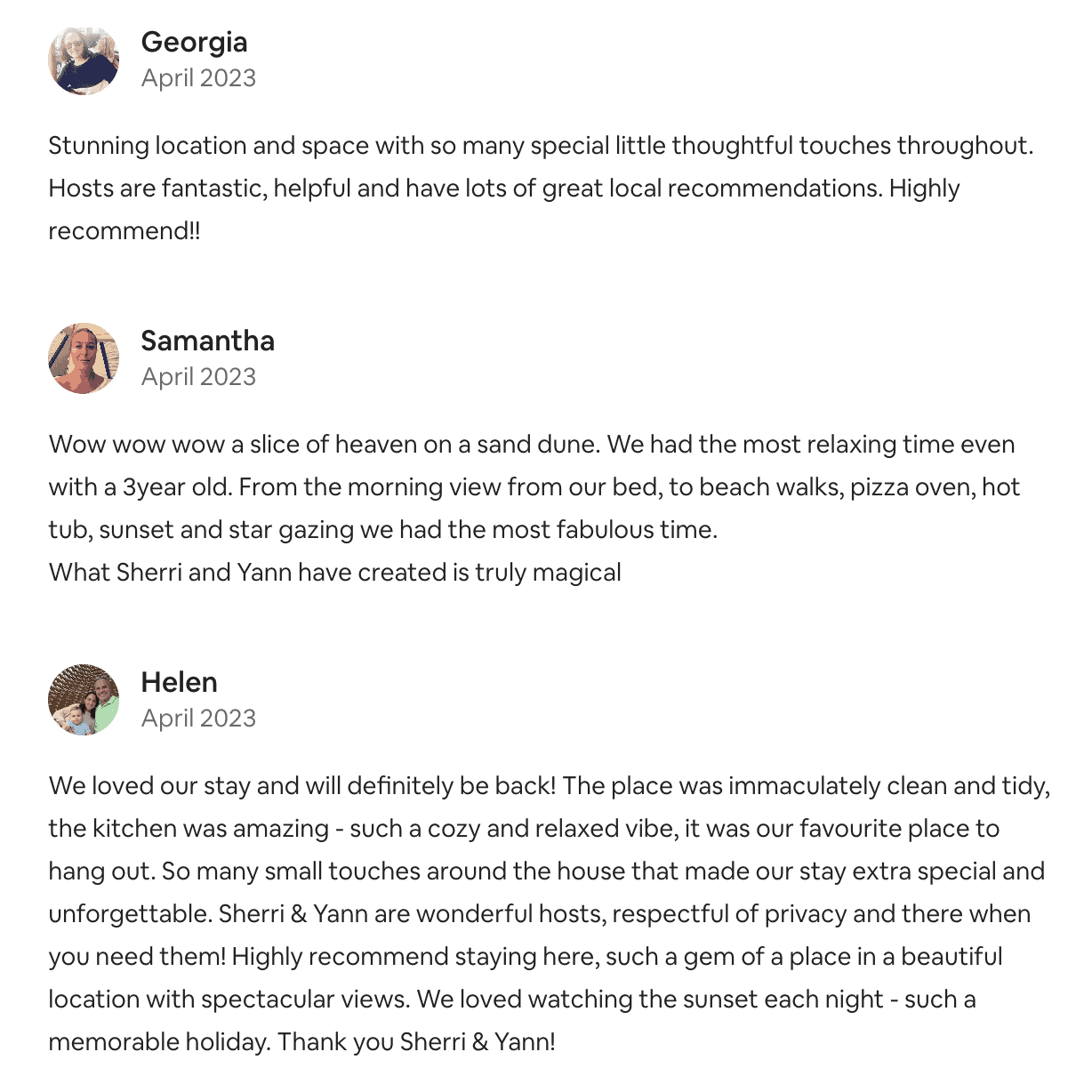 Reviews on Airbnb