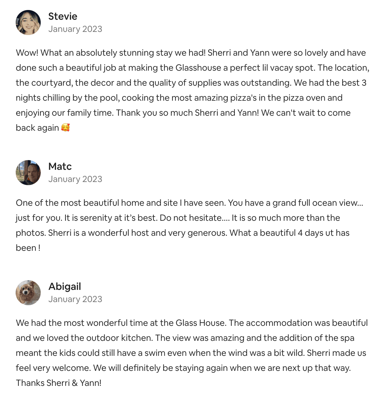 Reviews on Airbnb