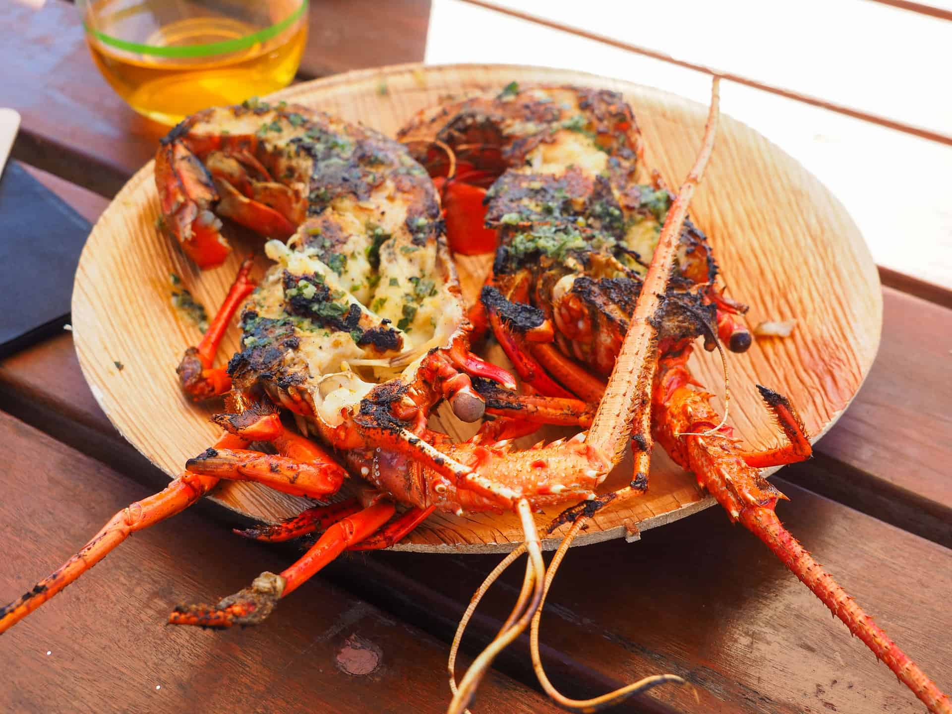A plate of BBQ crayfish from the Shore Leave Festival in Geraldton