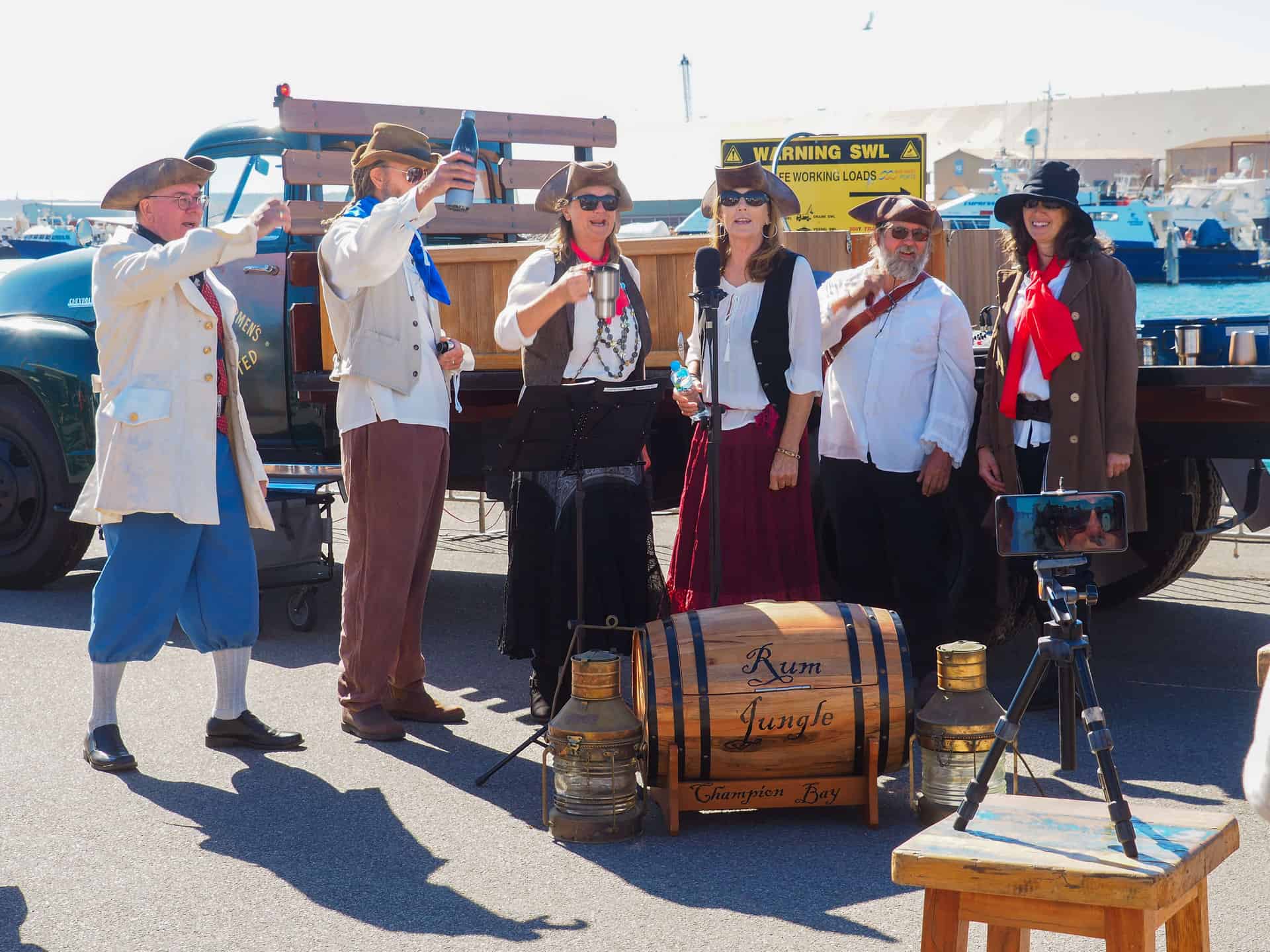 Sea shanty singers at The Shore Leave Festival in Geraldton, Western Australia