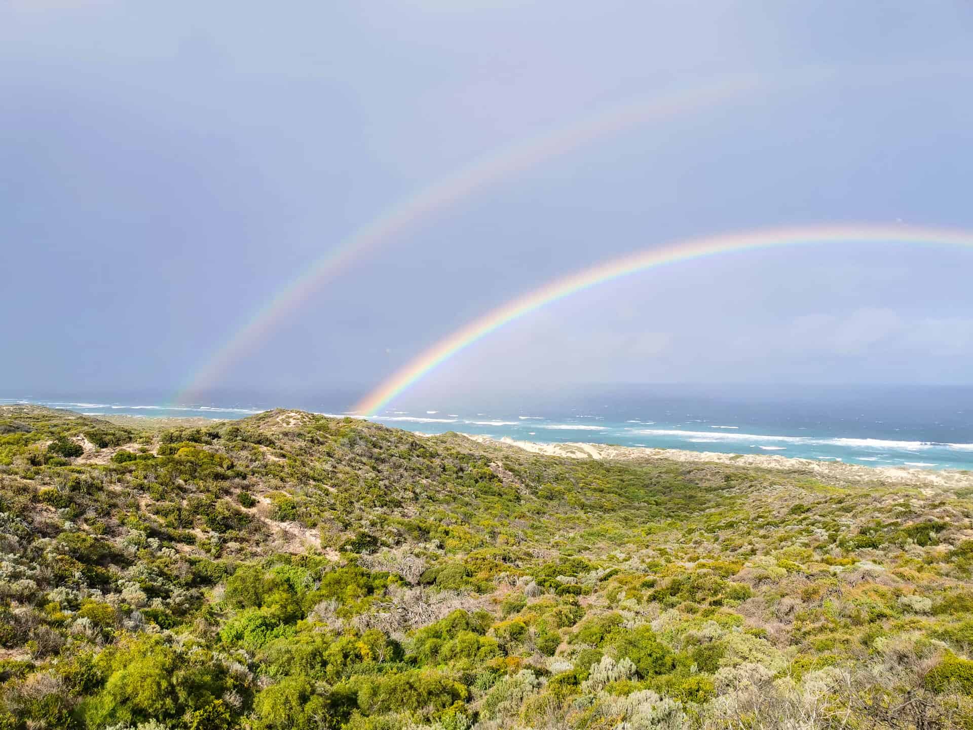 A double rainbow in the Indian Ocean